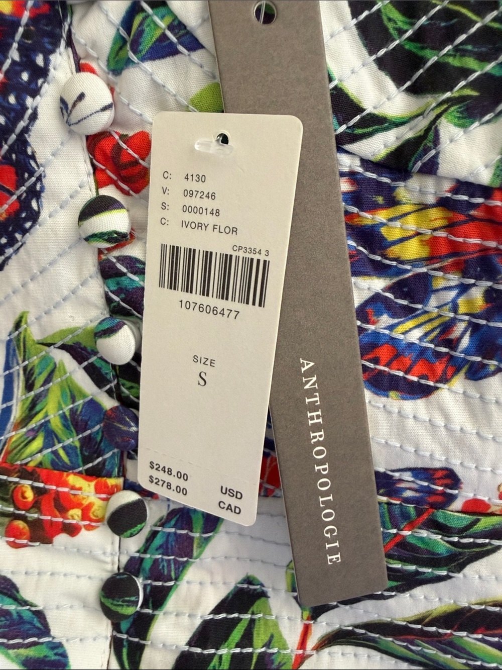 Anthropologie Muse Basque-Waist Midi Dress Ivory Floral Size Small NWT - Picture 6 of 11